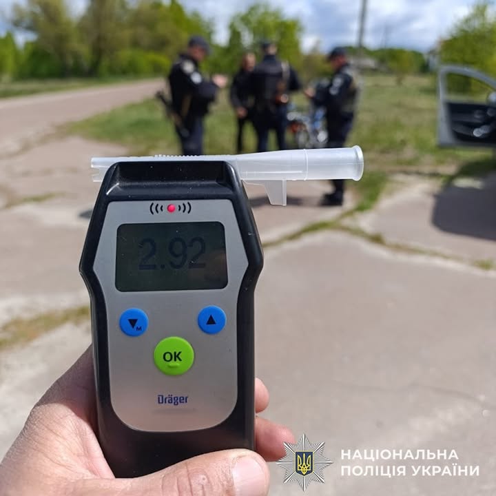 У Корюківській громаді мотоцикліст сів за кермо п&rsquo;яним і без посвідчення: 2,92 проміле алкоголю в крові