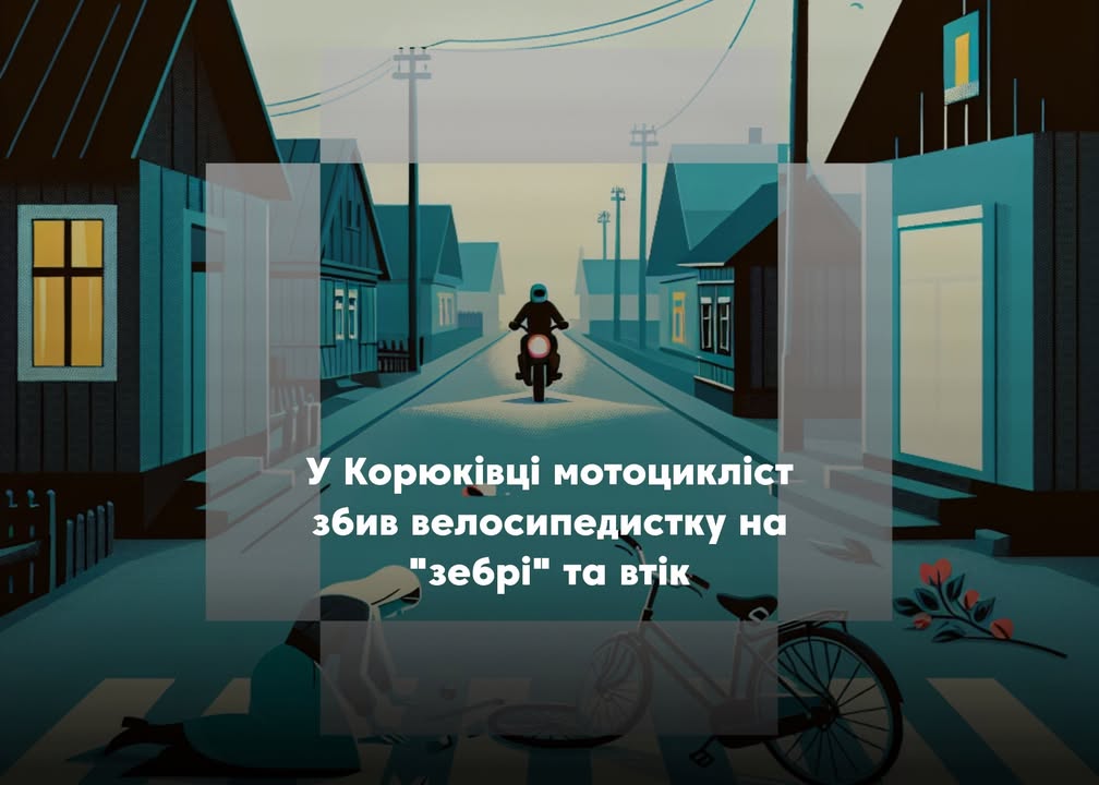 ДТП у Корюківці: травмована велосипедистка, водій мотоцикла зник