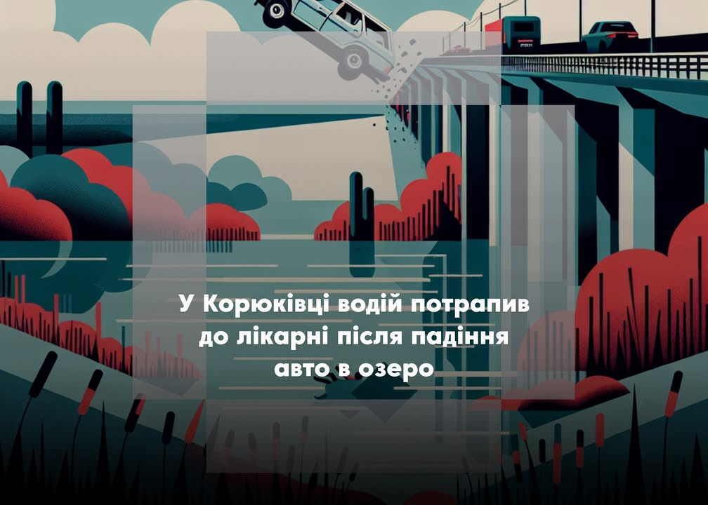 У Корюківці автомобіль впав в озеро