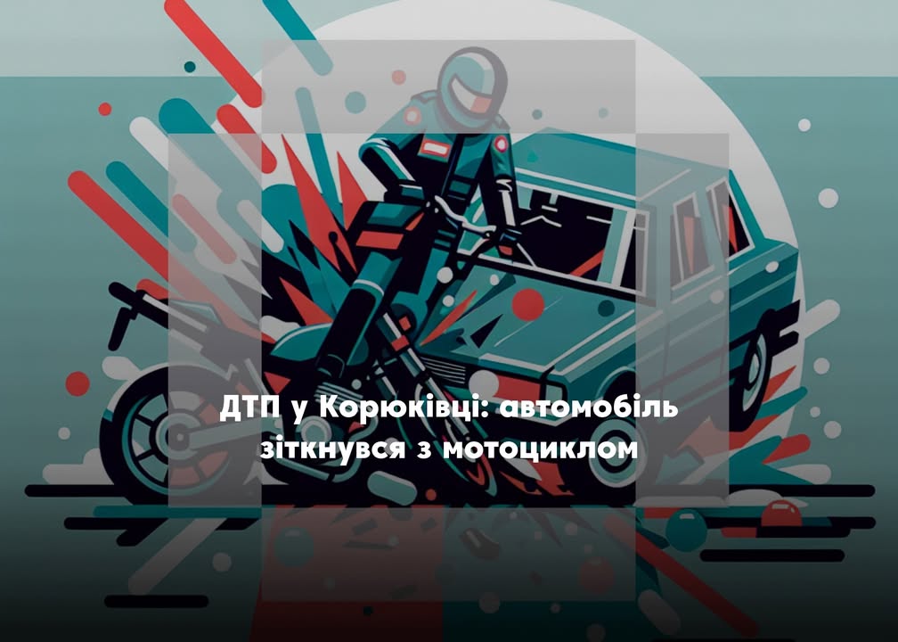 Аварія на Вокзальній у Корюківці: госпіталізовано мотоцикліста