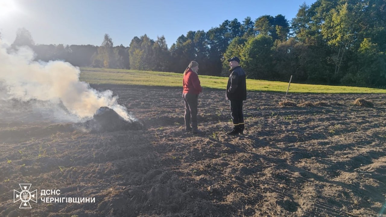 Рятувальники Корюківського району проводять профілактичні заходи проти спалювання сухостою